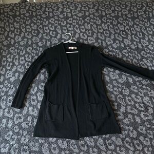 Women's Black Open Front cardigan